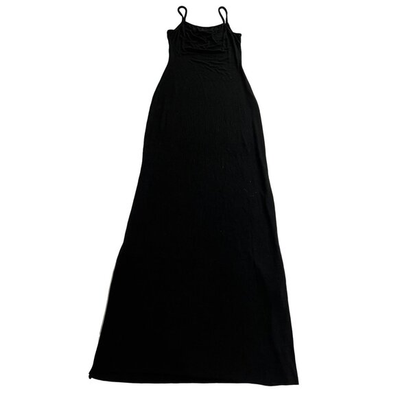 BUMPSUIT Ribbed Maxi Dress in Black - Picture 1 of 3